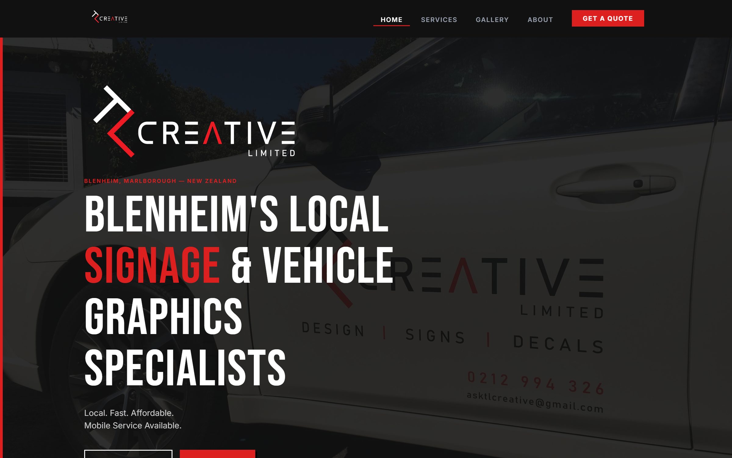The TL Creative website